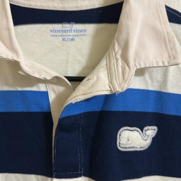NWT Vineyard Vines Boys Rugby Multi-Stripe Long Sleeve Shirt XL (18) - Picture 4 of 6